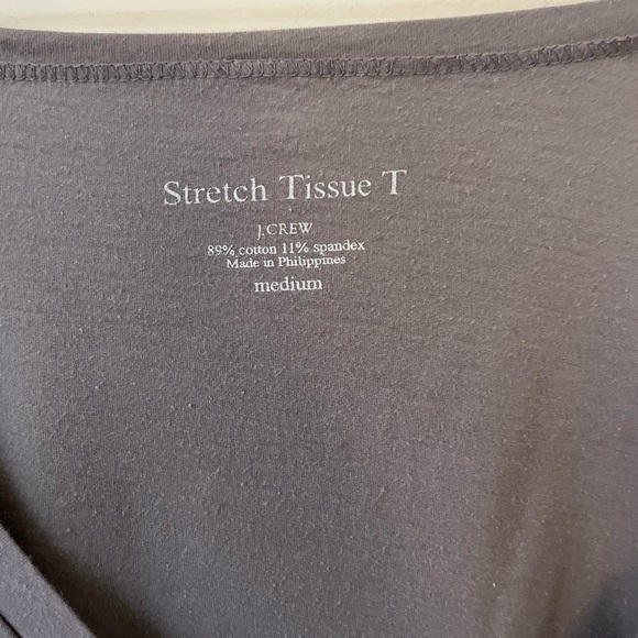 J. Crew V-Neck Stretch Long-Sleeve T - Picture 2 of 3